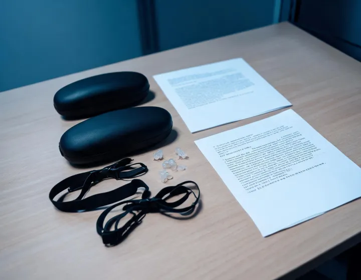 Protective eyewear accessories samples beside comparable quote sheets